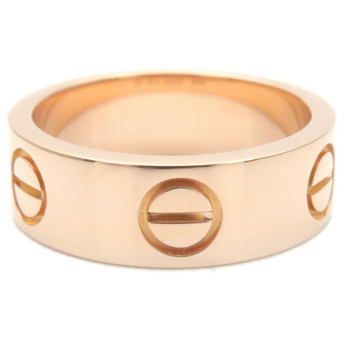 Authentic Cartier Love Ring K18PG 750 Rose Gold #47 US4-4.5 HK9 EU47.5 Used F/S