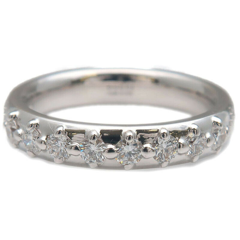 Authentic GUCCI Diamantissima 8P Diamond Ring White Gold US4-4.5 EU47 Used F/S