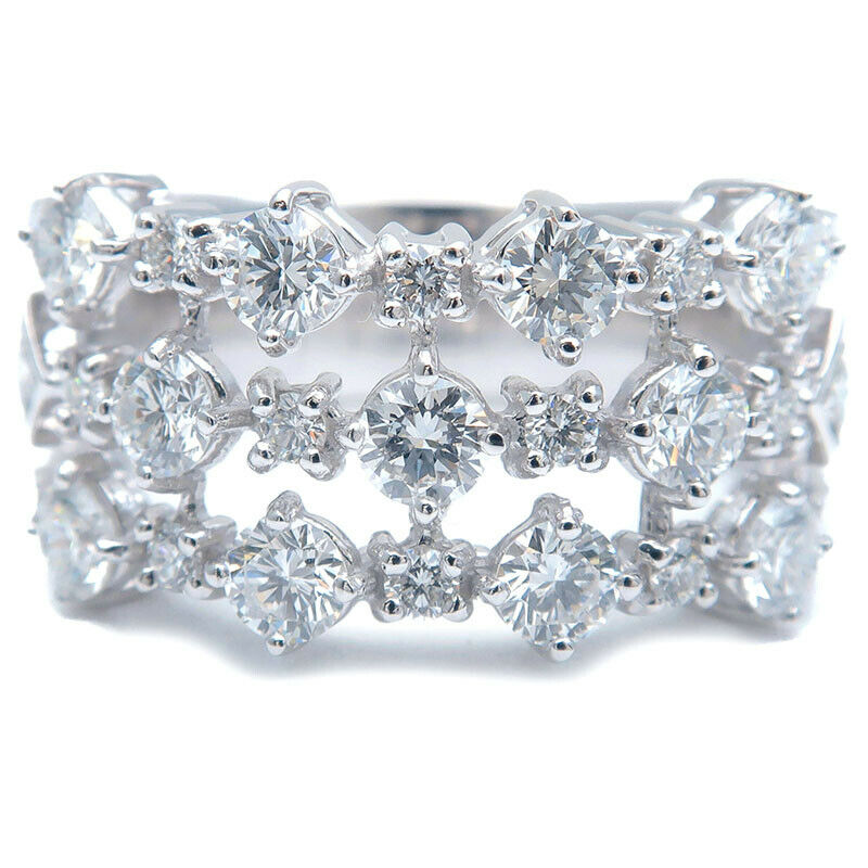 Authentic TASAKI Diamond Ring 1.25ct K18WG 750WG White Gold US6.5 EU53 Used F/S