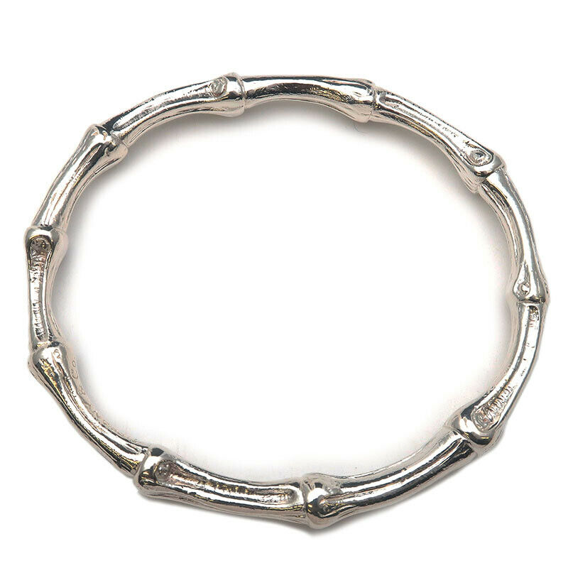 Authentic TiffanyCo. Tiffany Bone Bamboo Bangle SV925 Silver Used F/S