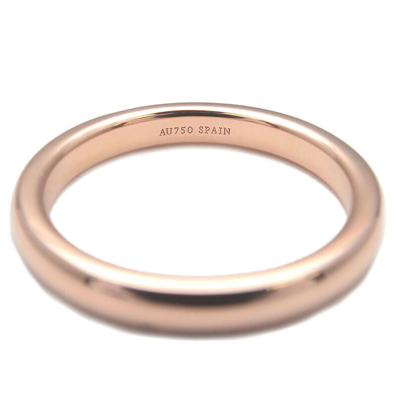 Authentic TiffanyCo. Stacking Band Ring K18 Rose Gold US6 HK13 EU52 Used F/S