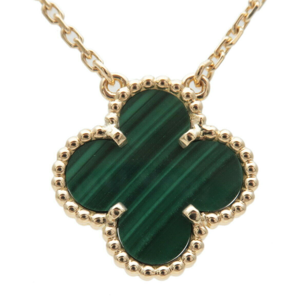  Van Cleef  Arpels Vintage Alhambra Malachite Necklace