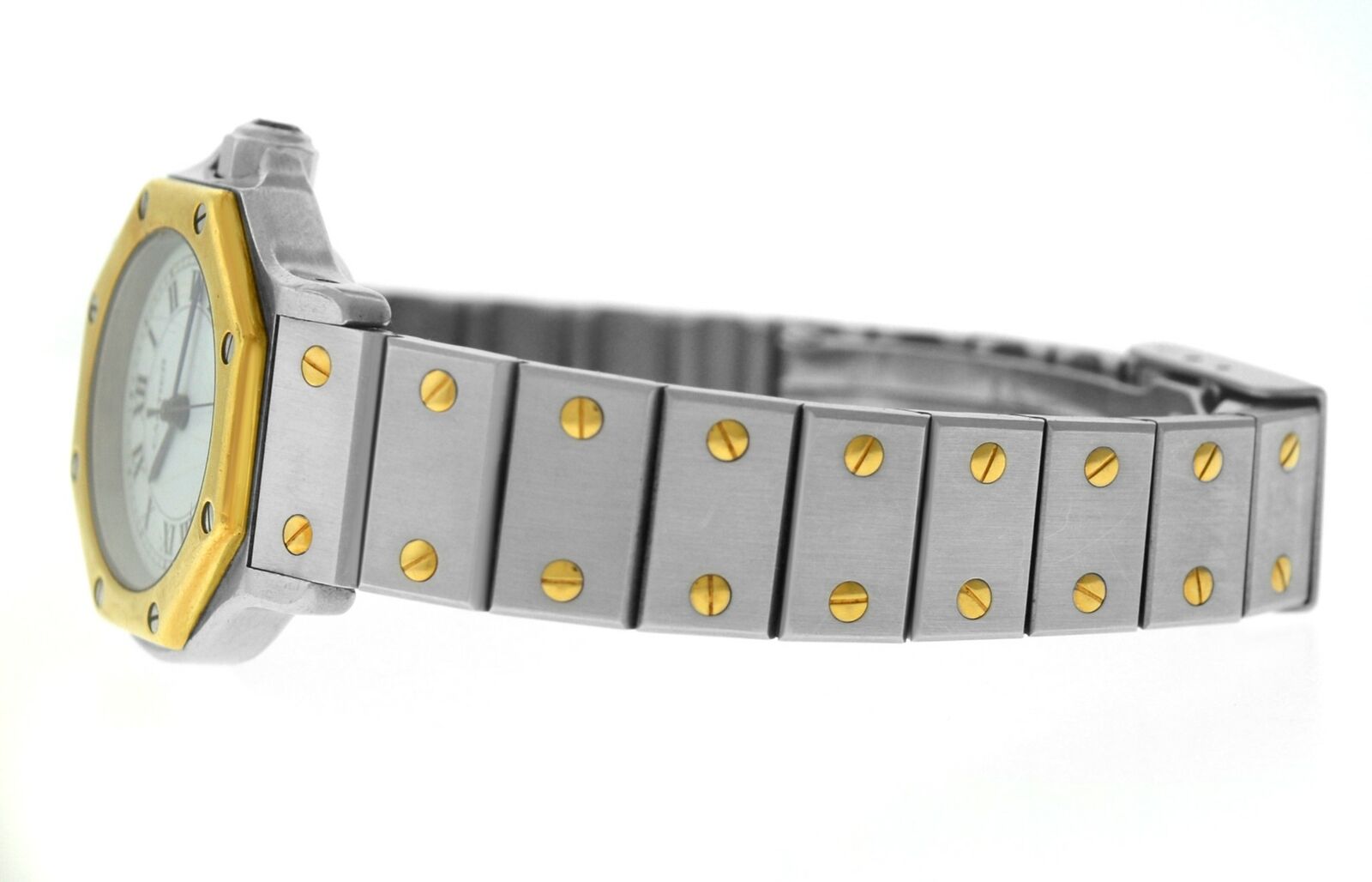 Cartier Santos Octagon Ladies Stainless Steel 18K Gold 24MM