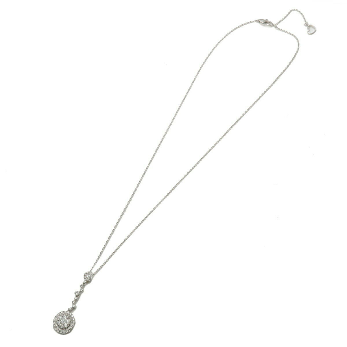 Authentic Ponte Vecchio Diamond Necklace 0.56ct K18WG 750WG White Gold Used F/S