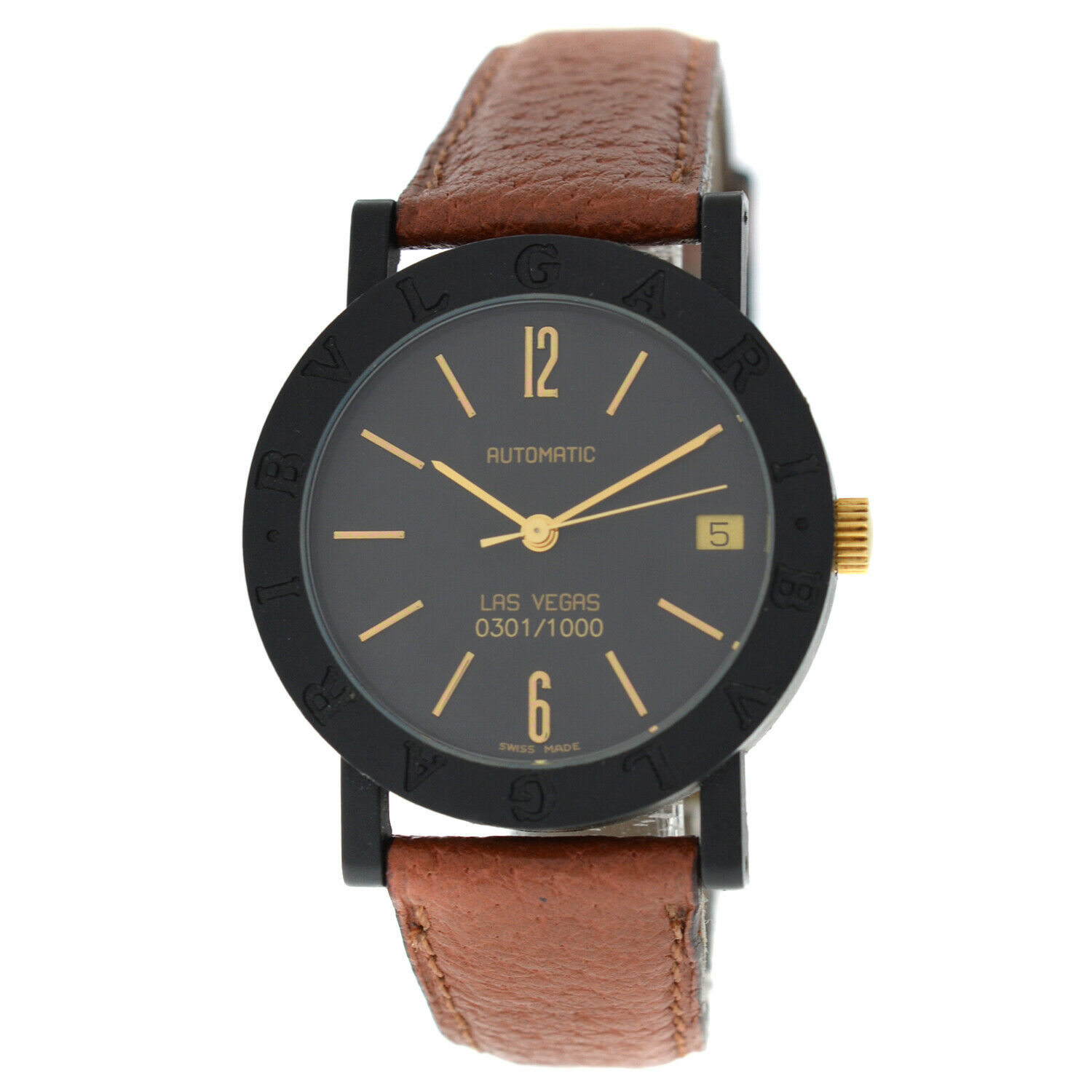 Bvlgari Las Vegas BB33VLC Limited 0301/1000 Carbon Automatic 34MM Date Watch