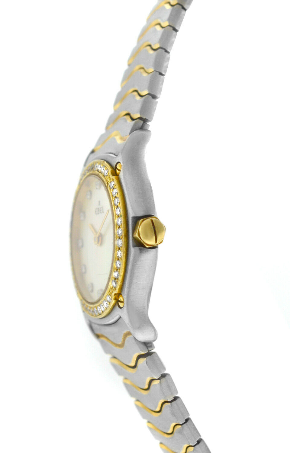 Ebel Classic Wave 166901 MOP 18K Yellow Gold Diamonds Steel 23MM