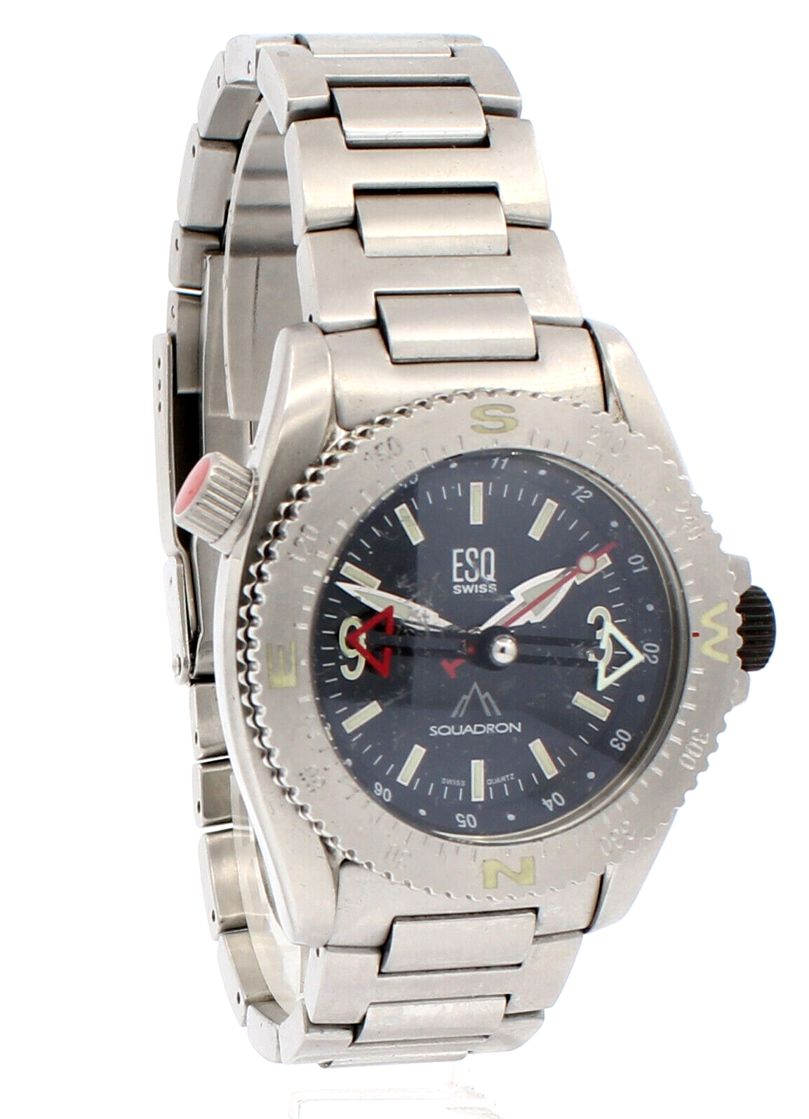 ESQ Movado Unisex Silicone Stainless Steel Watch Black Tiger Stripe Esq One All Black 07301436 - Esq By Movado Gentlemen wrist watch main image 4