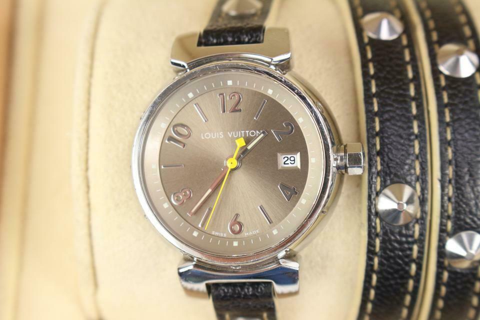 Louis Vuitton Triple Coiled Q1212 Tambour Watch 28mm Quartz 25lv37s