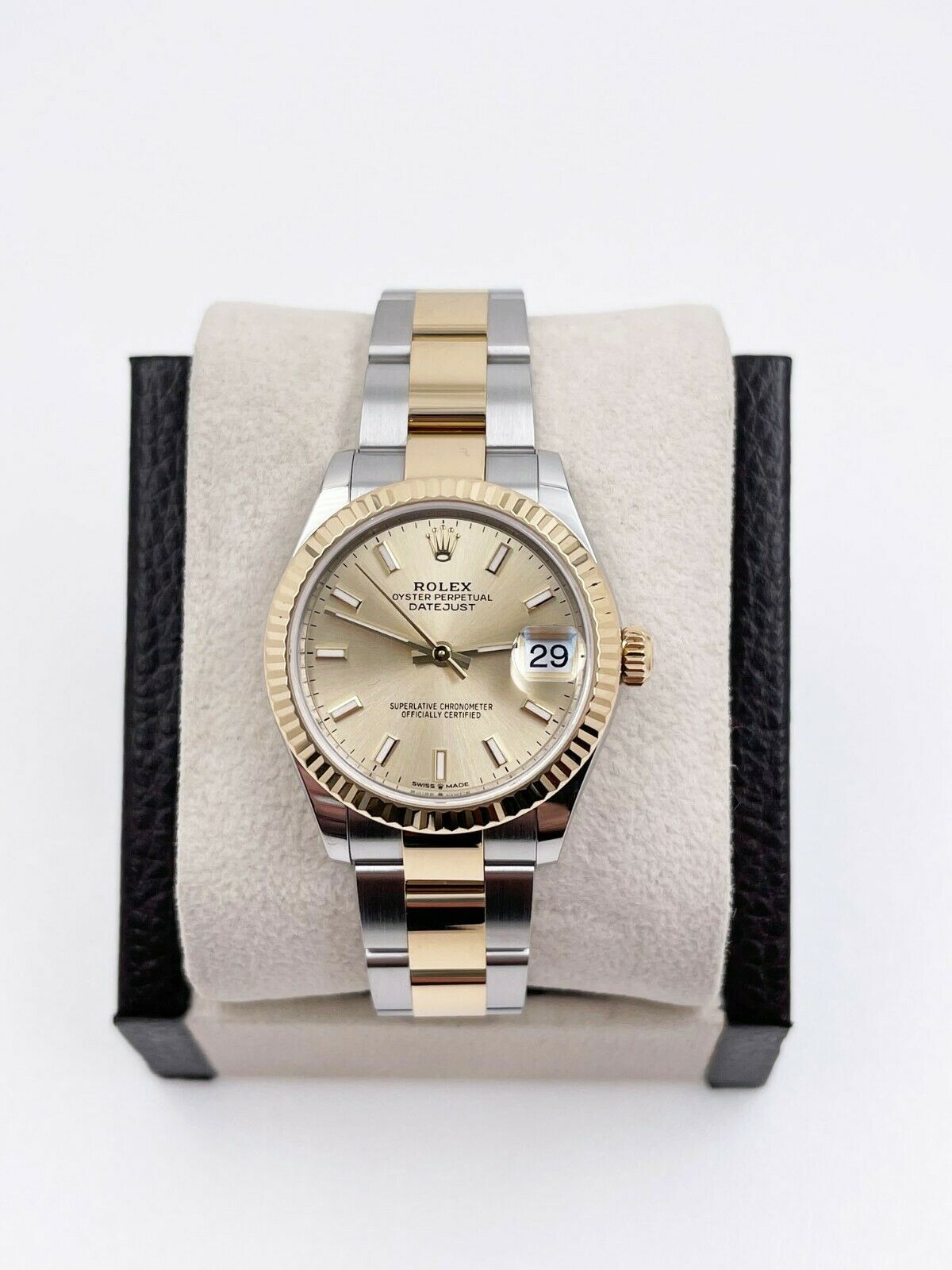 Rolex Midsize 31mm  Champagne Dial 18K Gold and Stainless 2021