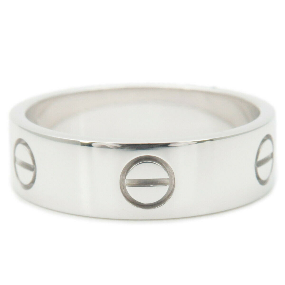 Authentic Cartier Love Ring K18 750WG White Gold #60 US9-9.5 EU60 Used F/S