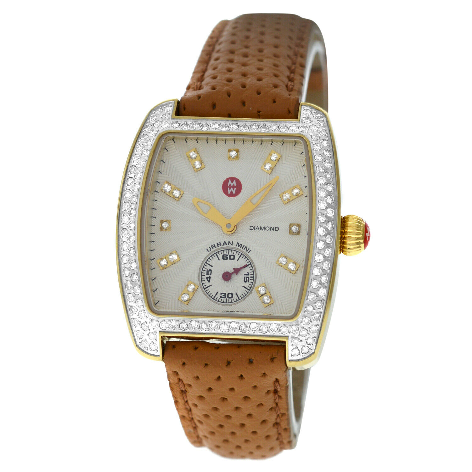 Michele Urban Mini  Gold Diamond Steel Two Tone Quartz 29MM Watch