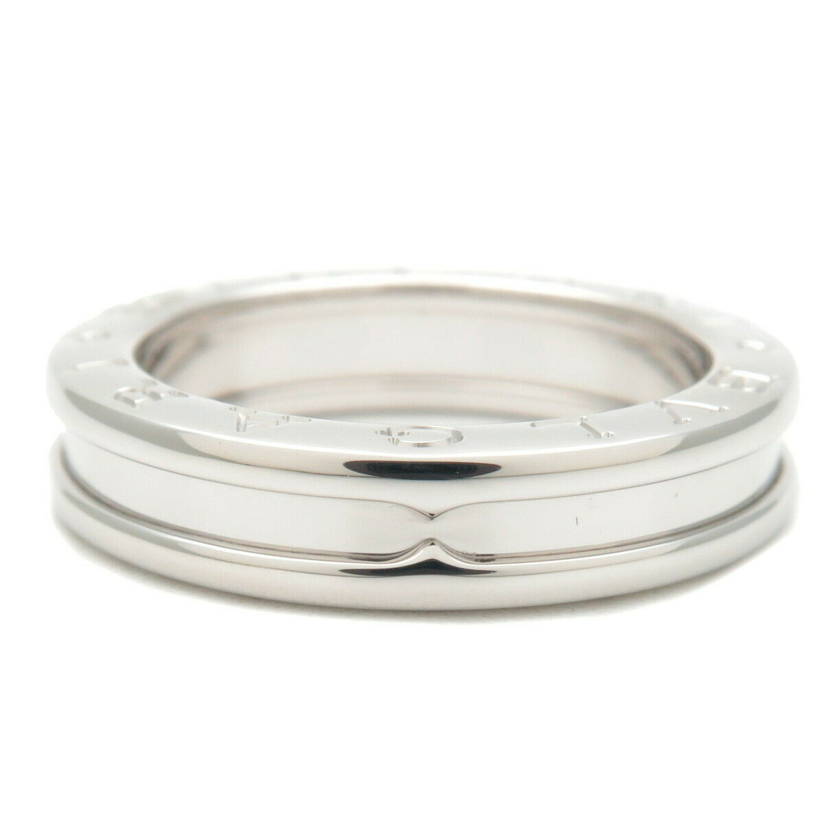 Authentic BVLGARI B-zero1 Ring 1 Band Ring K18WG 750WG #53 US6.5 EU53 Used F/S
