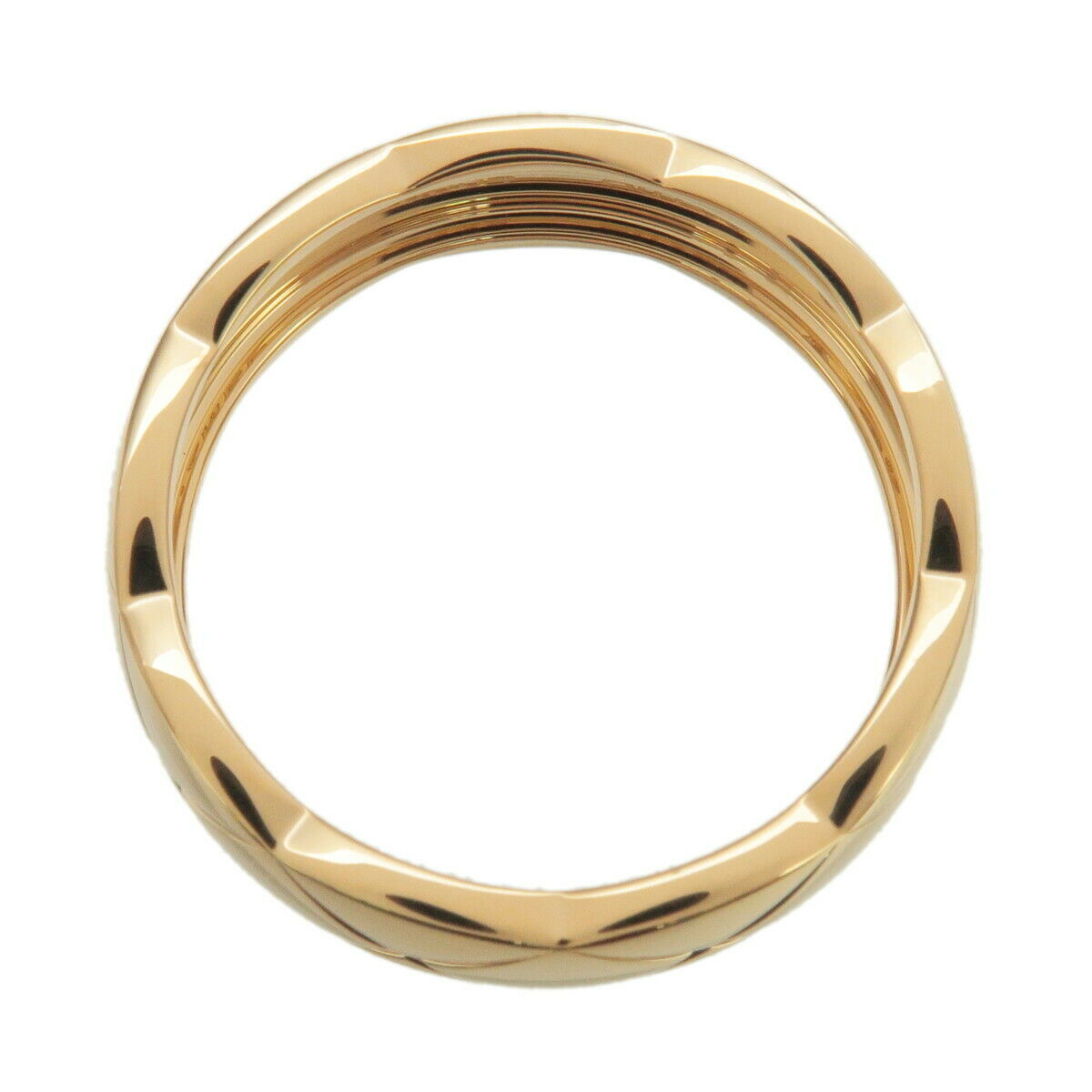 Auth CHANEL Coco Crush Ring Medium K18 750 Yellow Gold #56 US7.5-8