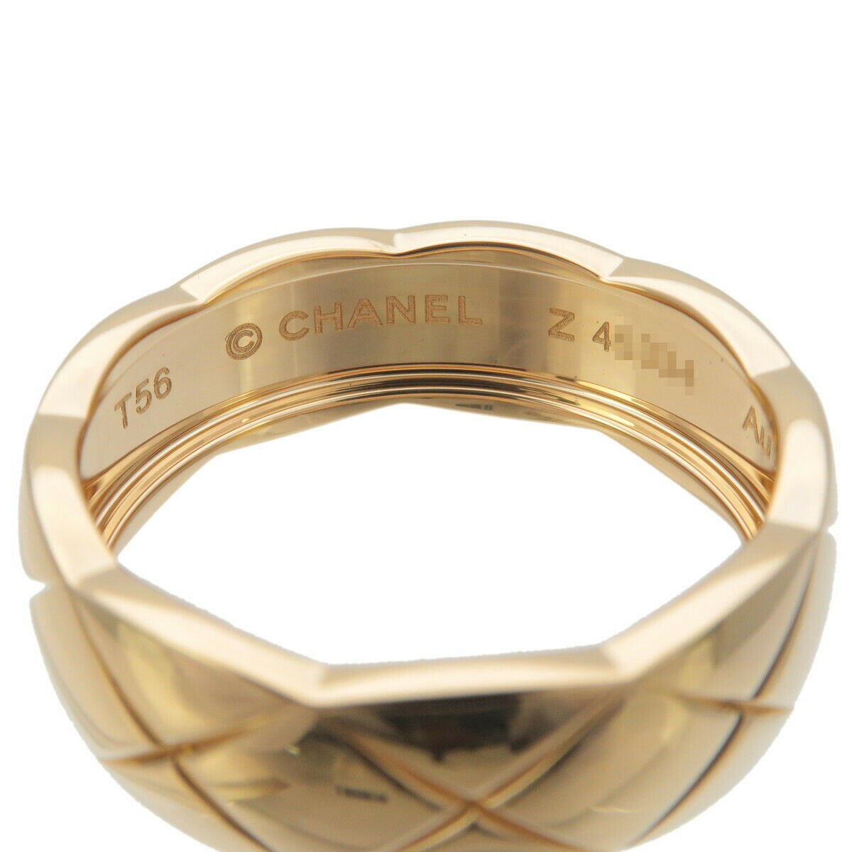 Auth CHANEL Coco Crush Ring Medium K18 750 Yellow Gold #56 US7.5-8