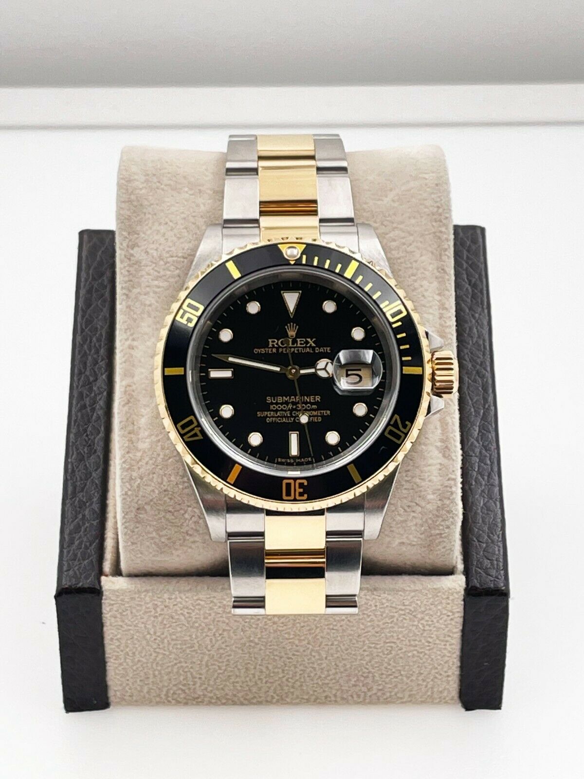 Rolex Submariner  Black Dial 18K Yellow Gold Stainless Steel