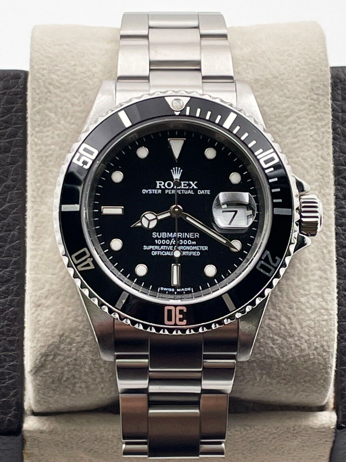 Rolex  Submariner Date Black Stainless Steel REHAUT 2008 Rare