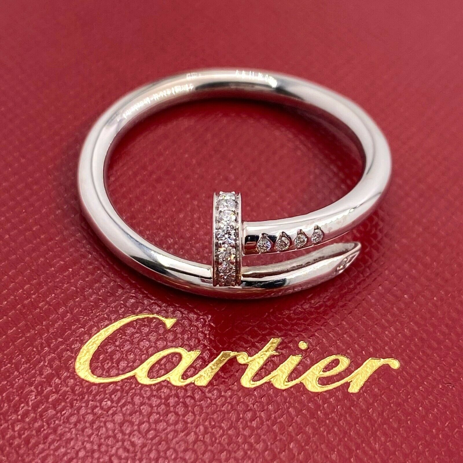 Cartier Juste Un Clou Ring White Gold With After Market Diamonds