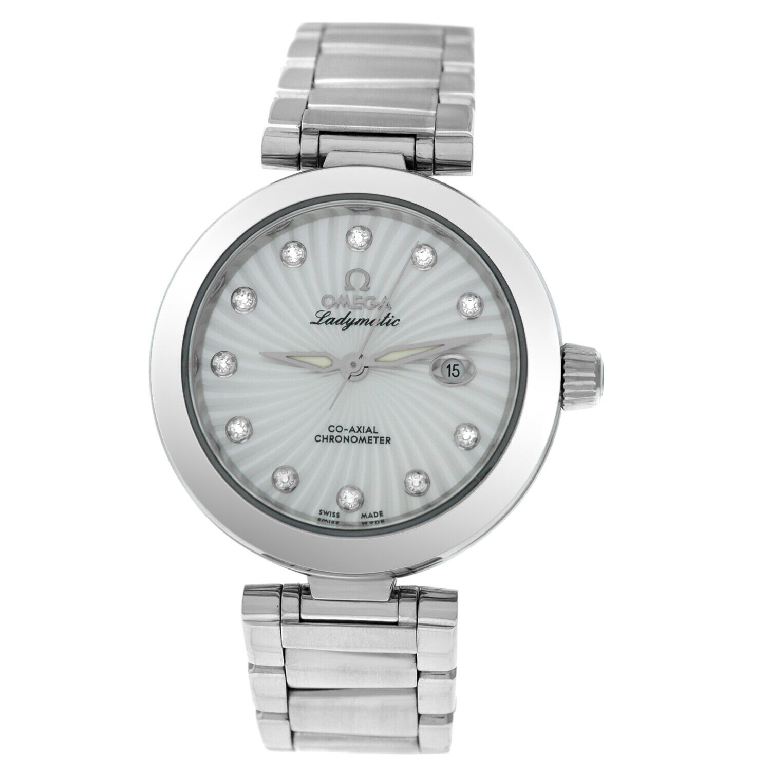 Omega Ladymatic Co-Axial  Diamond MOP Automatic 34MM Watch
