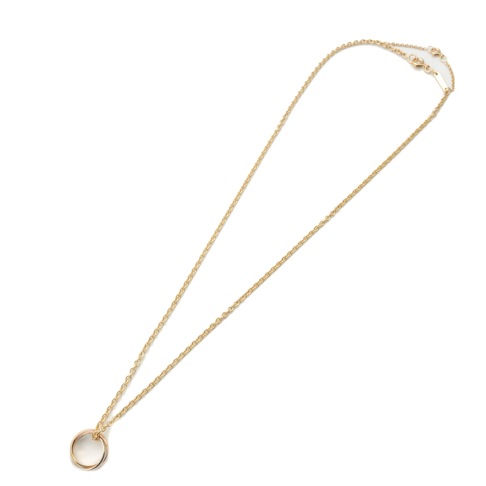 Authentic Cartier Trinity Necklace K18 750 Yellow/White/Rose Gold Used F/S