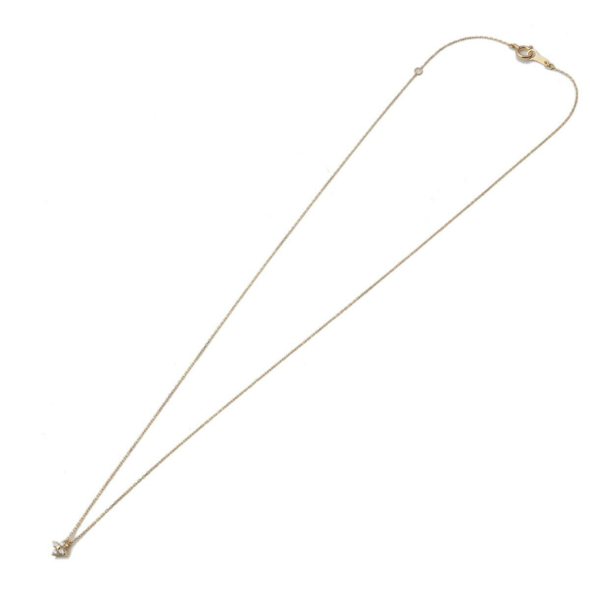 Authentic ete Diamond Necklace Chain   Yellow Gold Used F/S