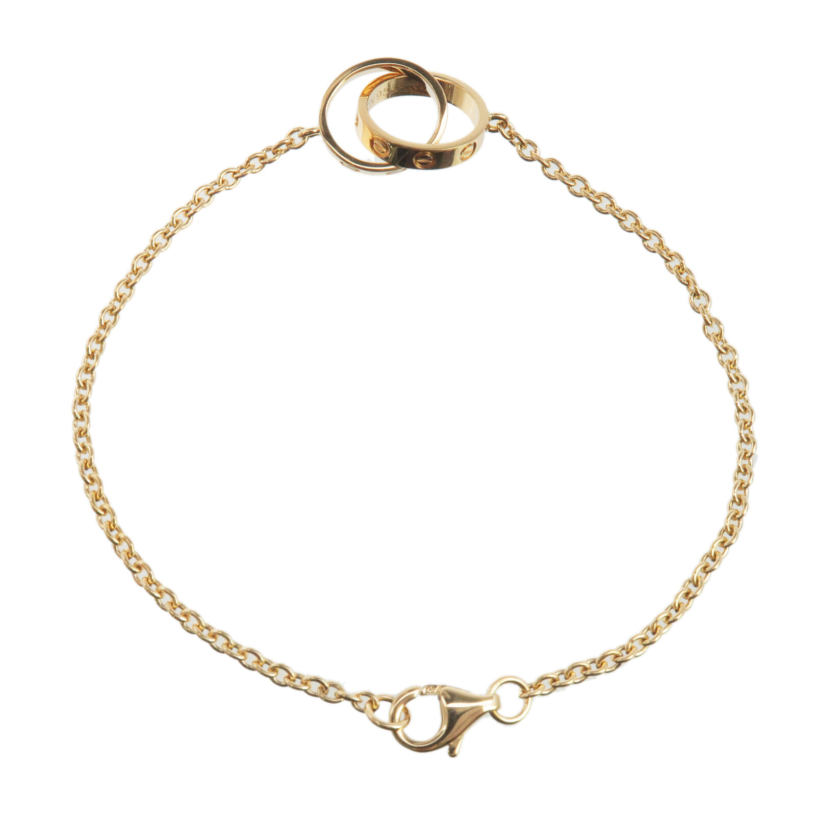 Authentic Cartier Baby Love Bracelet K18 YG 750YG Yellow Gold Used F/S