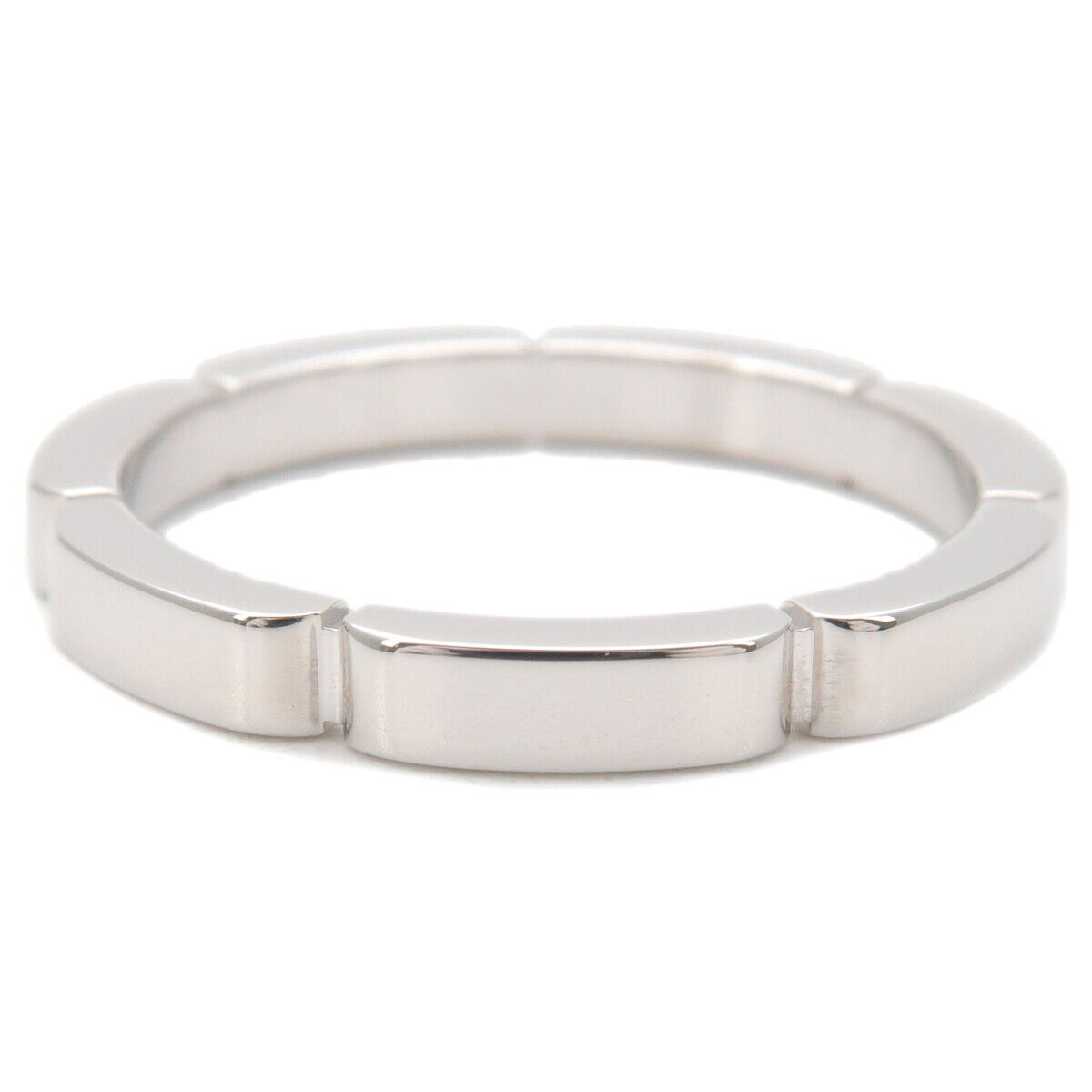 Authentic Cartier Maillon Panthère Ring K18 White Gold #55 US7-7.5 EU55 Used F/S