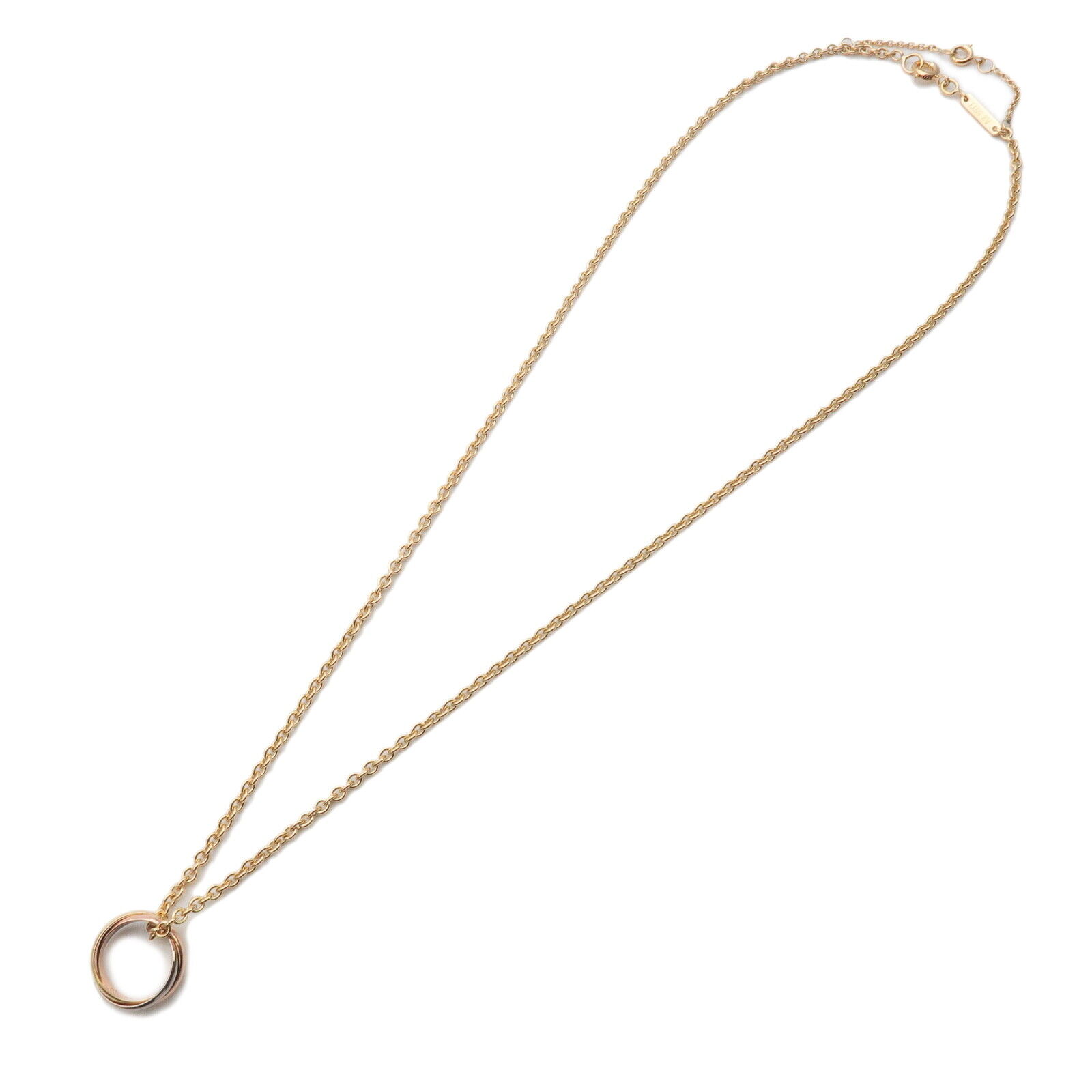 Authentic Cartier Trinity Necklace K18 750 Yellow/White/Rose Gold Used F/S
