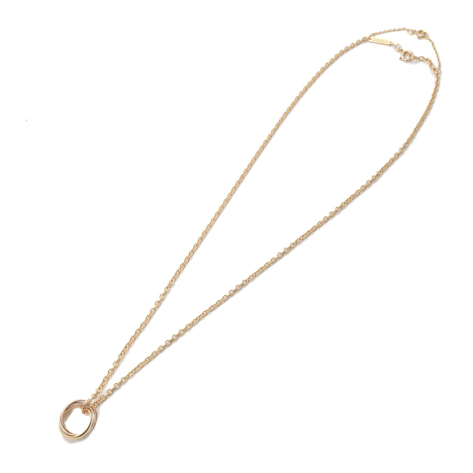 Authentic Cartier Trinity Necklace K18 750 Yellow/White/Rose Gold Used F/S