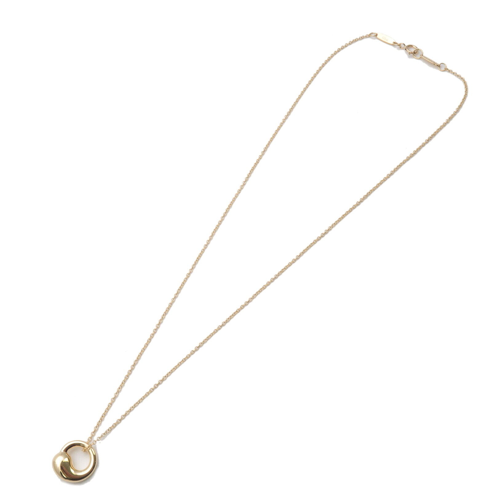 Authentic TiffanyCo. Eternal Circle Necklace K18 750YG Yellow Gold Used F/S