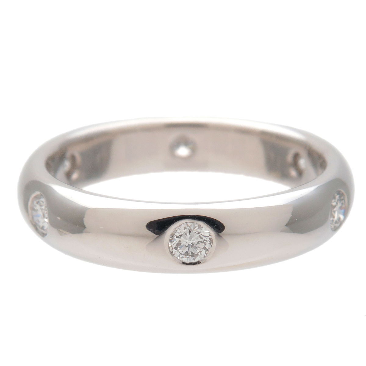 Authentic Cartier Stella Ring 6P Diamond 750WG White Gold #50 US5-5.5 Used F/S