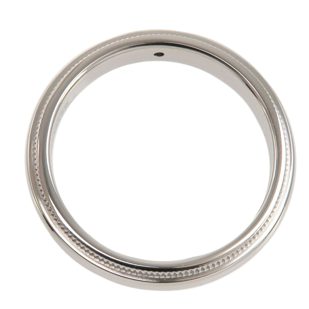 Authentic Tiffany&Co. Milgrain Band Ring PT950 Platinum 
