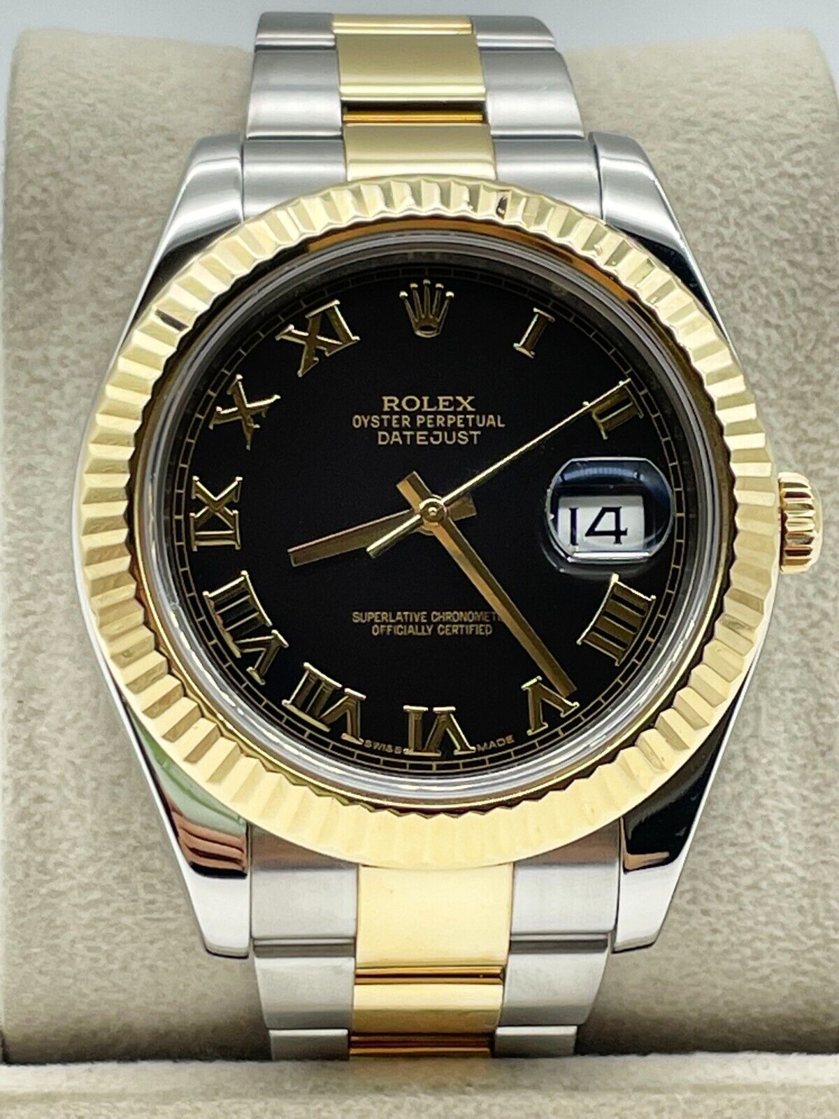Rolex  Datejust II 41mm Black Dial 18K Yellow Gold Stainless Steel