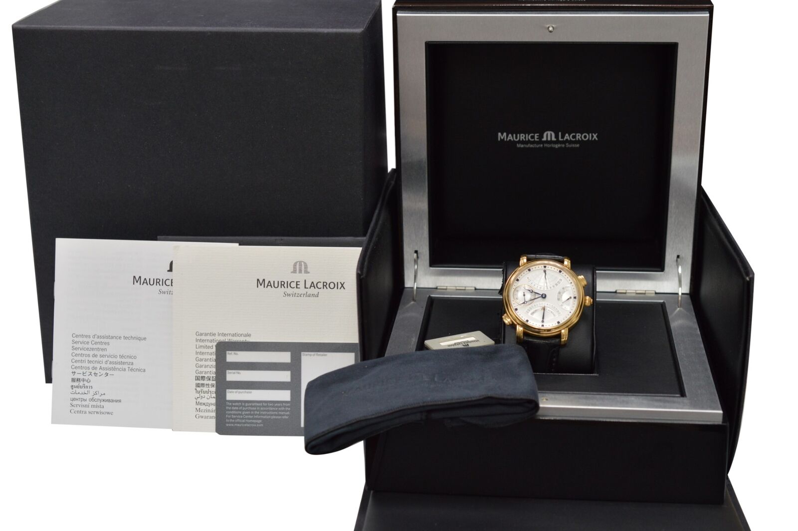 Maurice Lacroix 18K Gold Calendar GMT Double Retrograde Manual