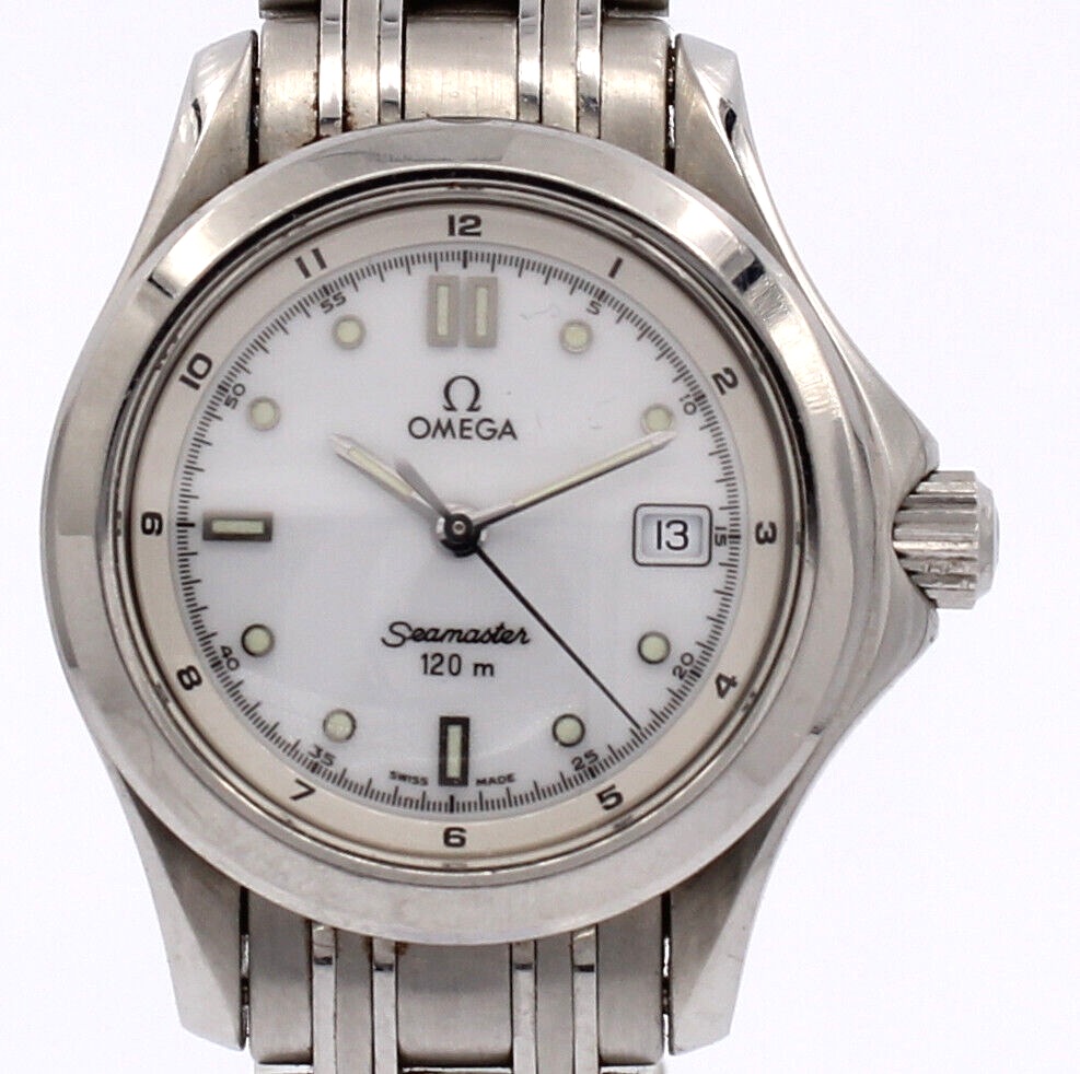 Omega Seamaster 120M Stainless Steel White Dial 28mm Ladies Watch