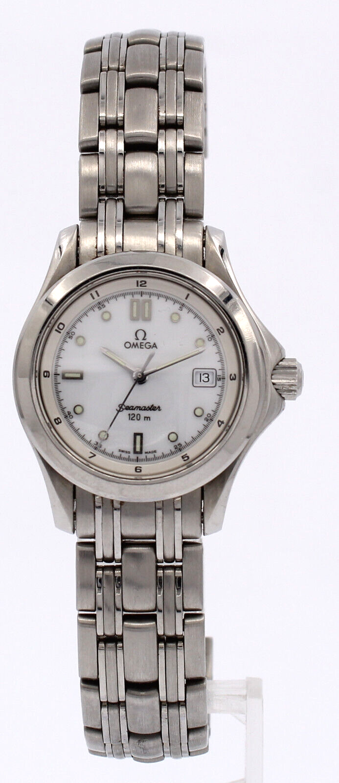 OMEGA Seamaster デイト レディース 120m 腕時計 Omega Seamaster 120M 2581.88 Quartz Ladies Watch I #144949 for