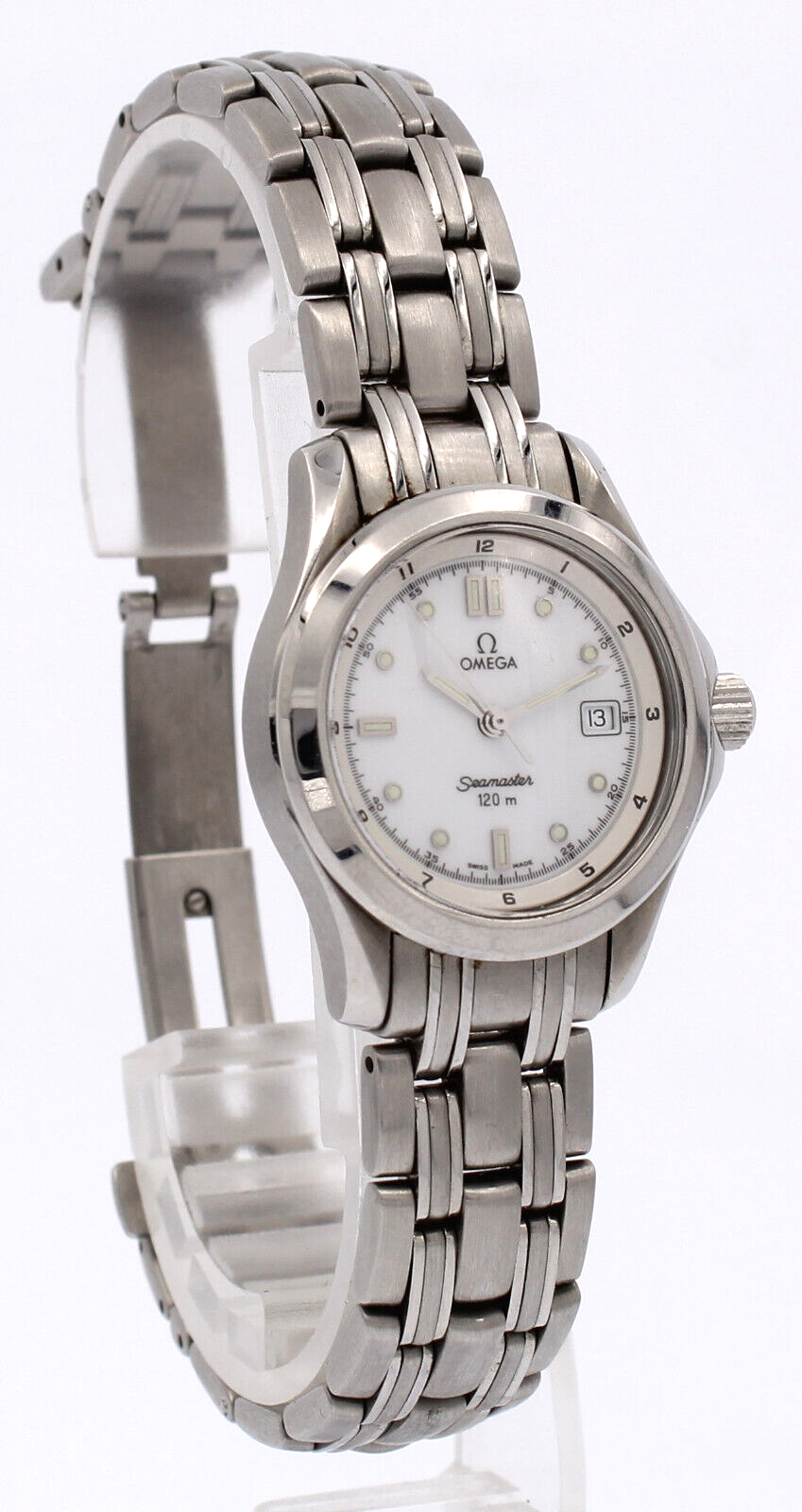 Omega Seamaster 120M Stainless Steel White Dial 28mm Ladies Watch