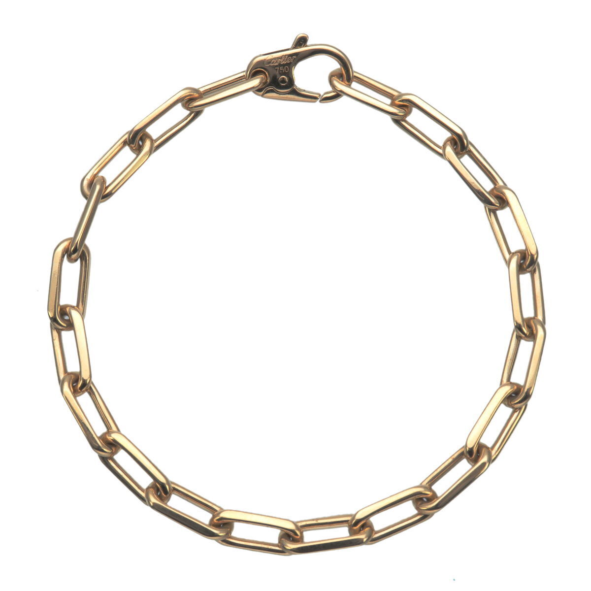 Authentic Cartier Santos Dumont Bracelet K18 750YG Yellow Gold