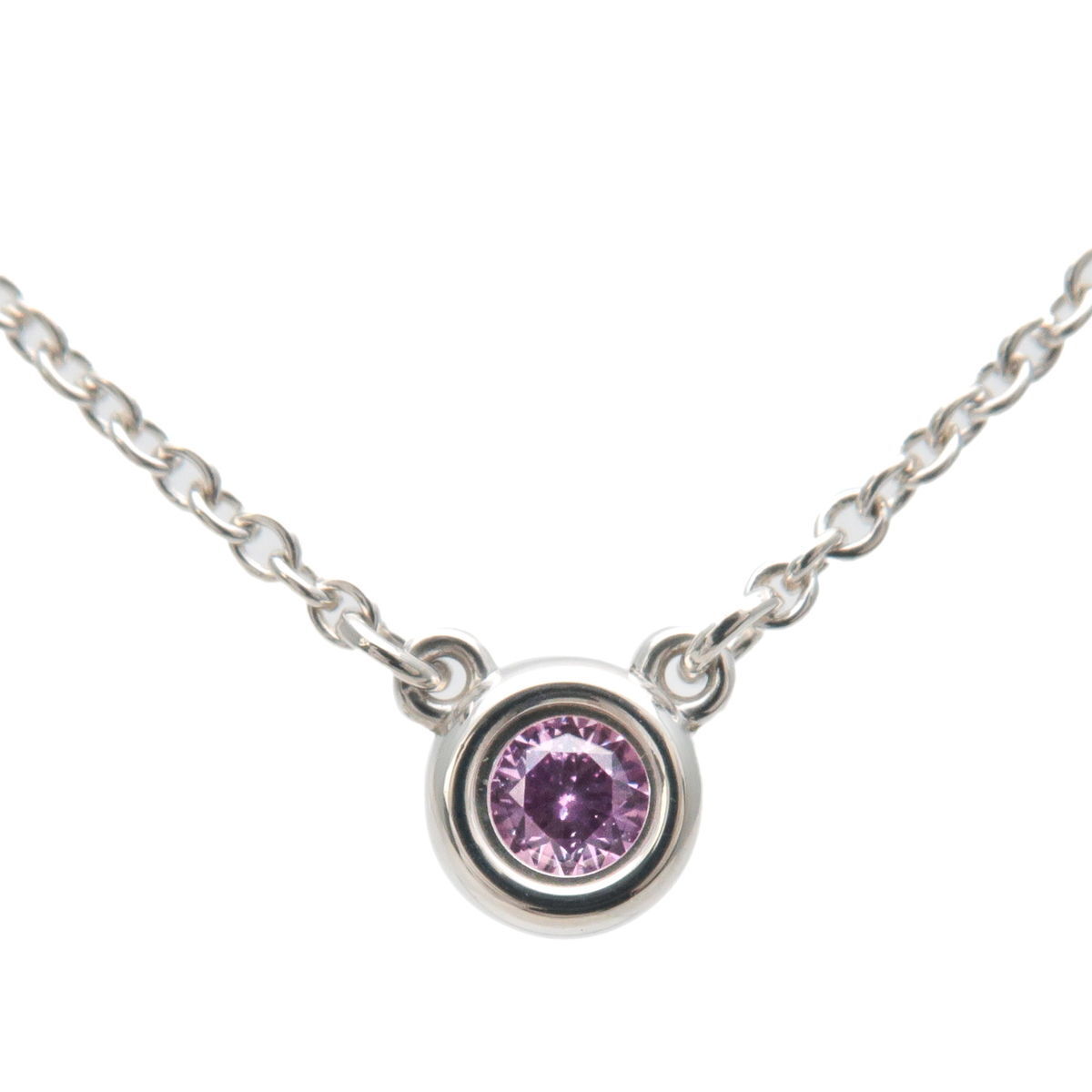 Auth Tiffany  Co. By the Yard 1P Pink Sapphire Necklace