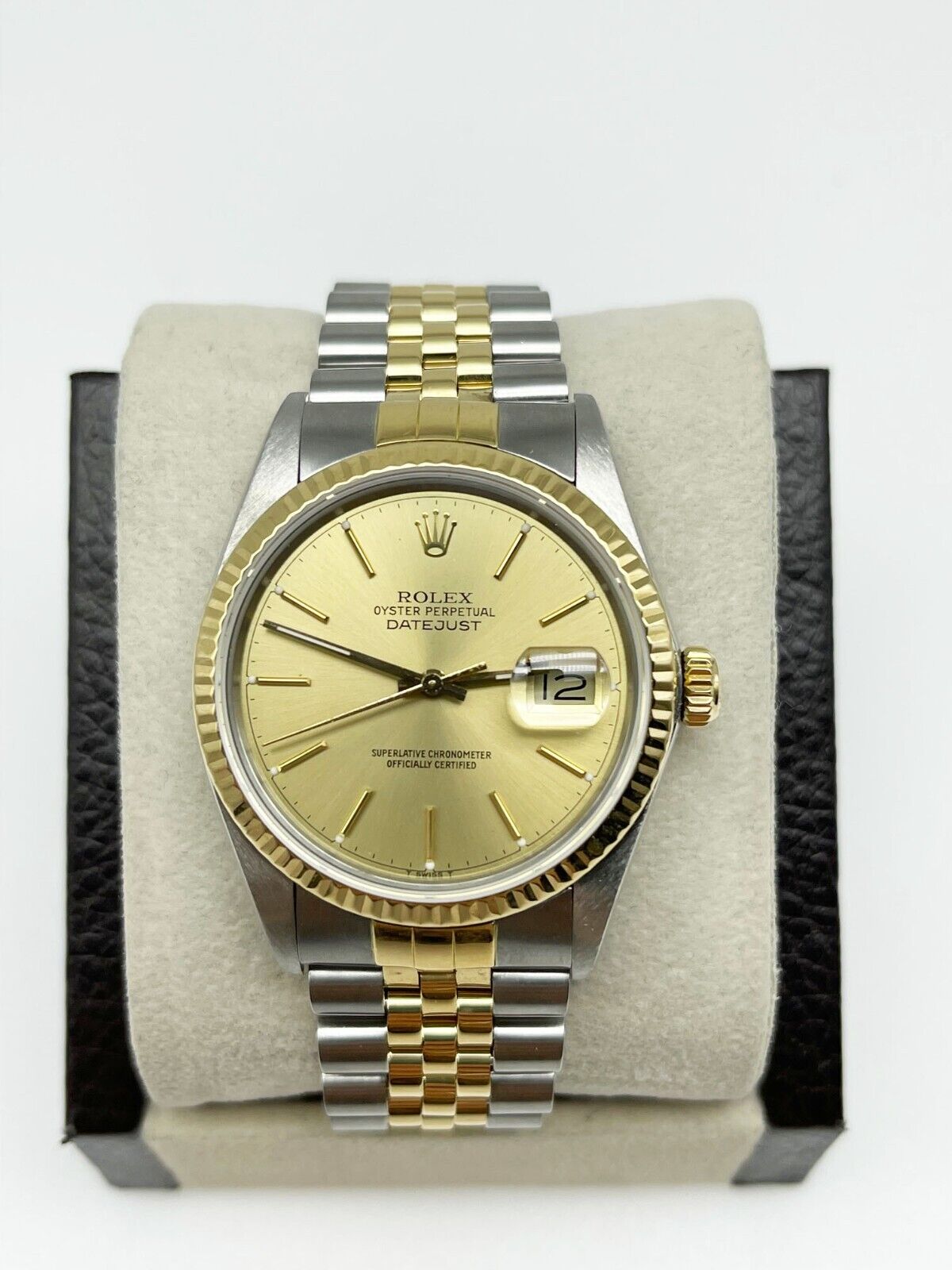 Rolex Datejust  Champagne Dial 18K Yellow Gold Stainless Steel