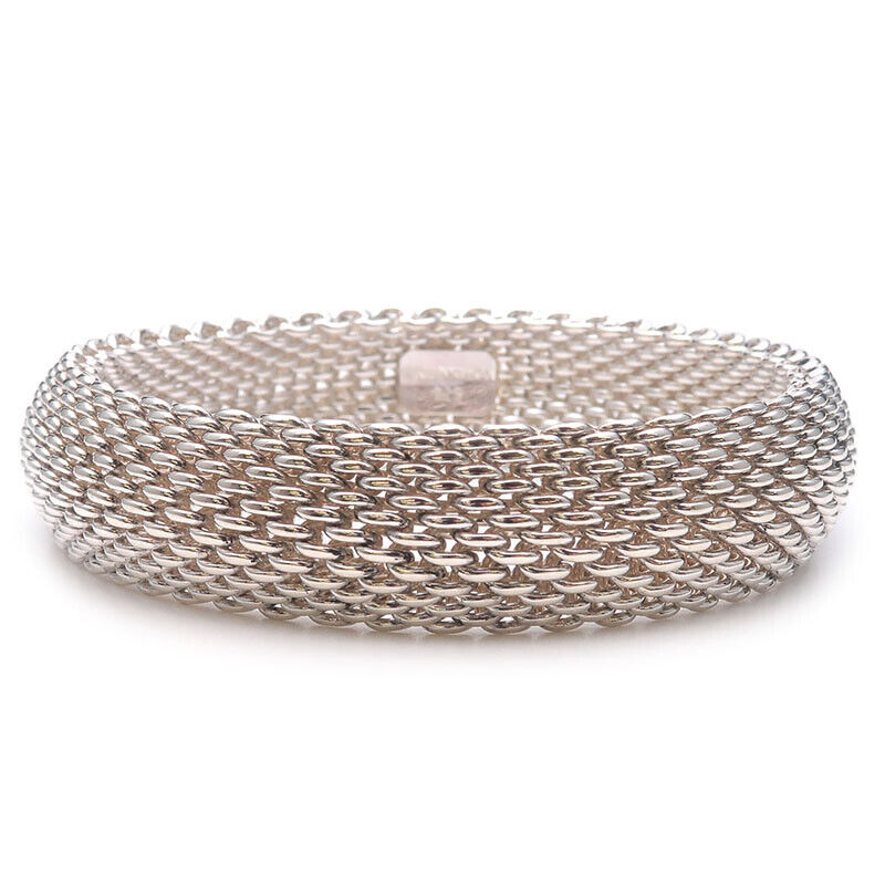 Authentic Tiffany  Co. Somerset Mesh Bangle Bracelet Silver