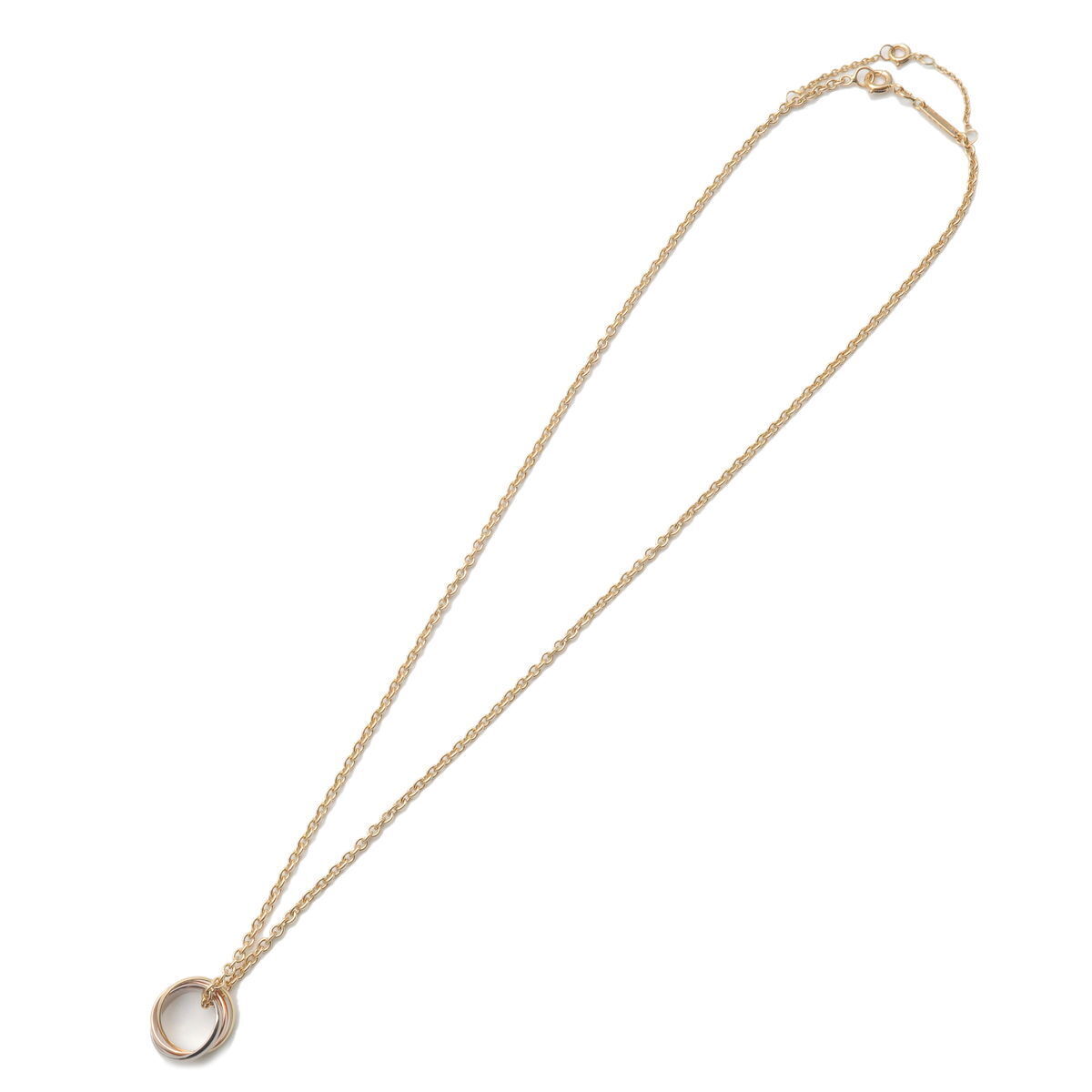Authentic Cartier Trinity Necklace K18 750 Yellow/White/Rose Gold Used F/S