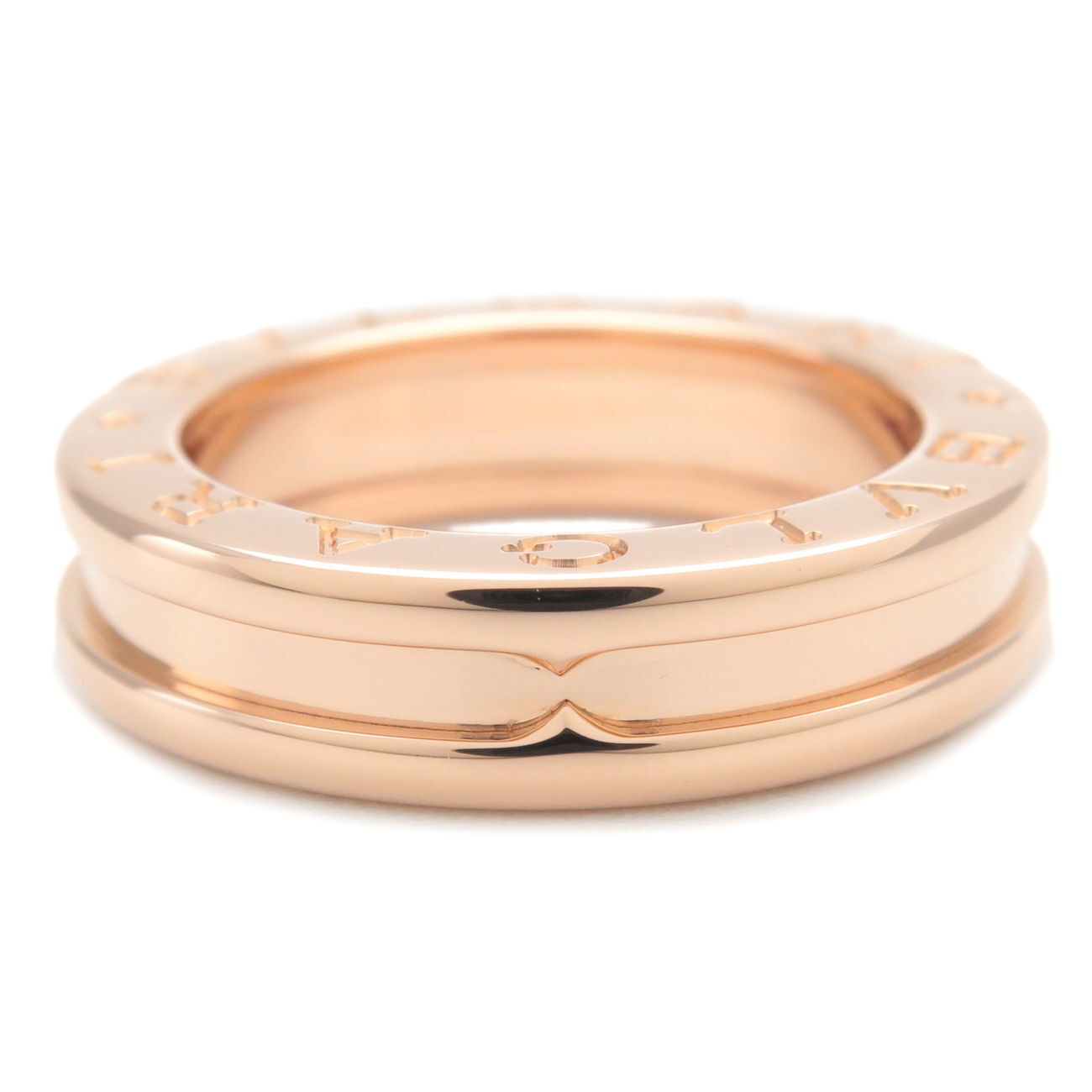 Auth BVLGARI B-zero1 Ring XS 1 Band K18PG 750 Rose Gold #47 US4 EU47 Used F/S