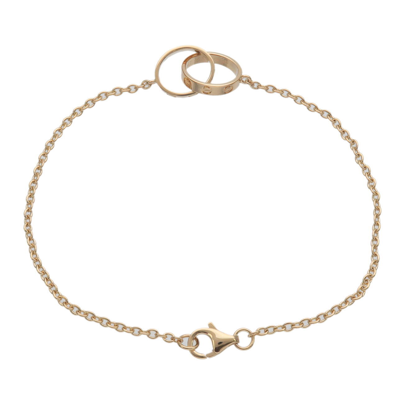 Authentic Cartier Baby Love Bracelet K18 YG 750 Yellow Gold Used F/S