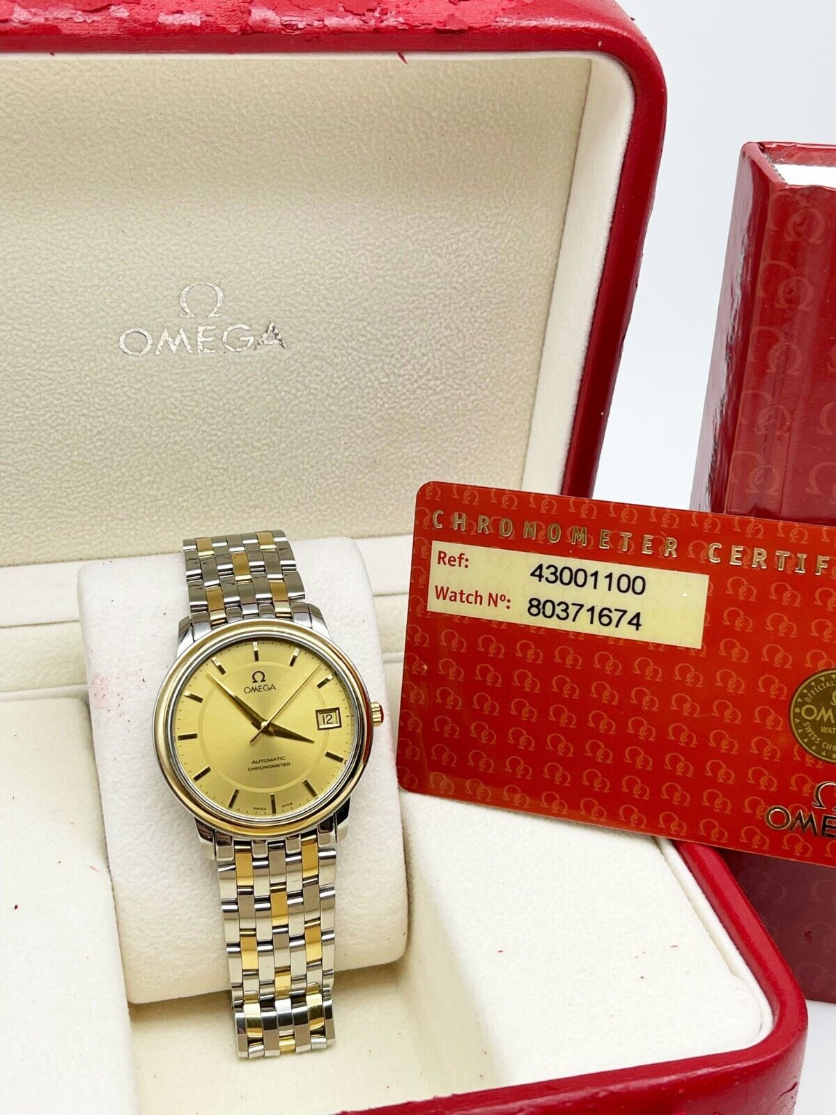 Omega De Ville Champagne Dial 18K Gold Steel | OMEGA | Buy at
