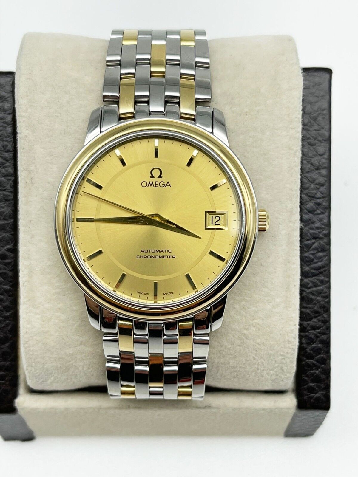 Omega De Ville   Champagne Dial 18K Gold Steel