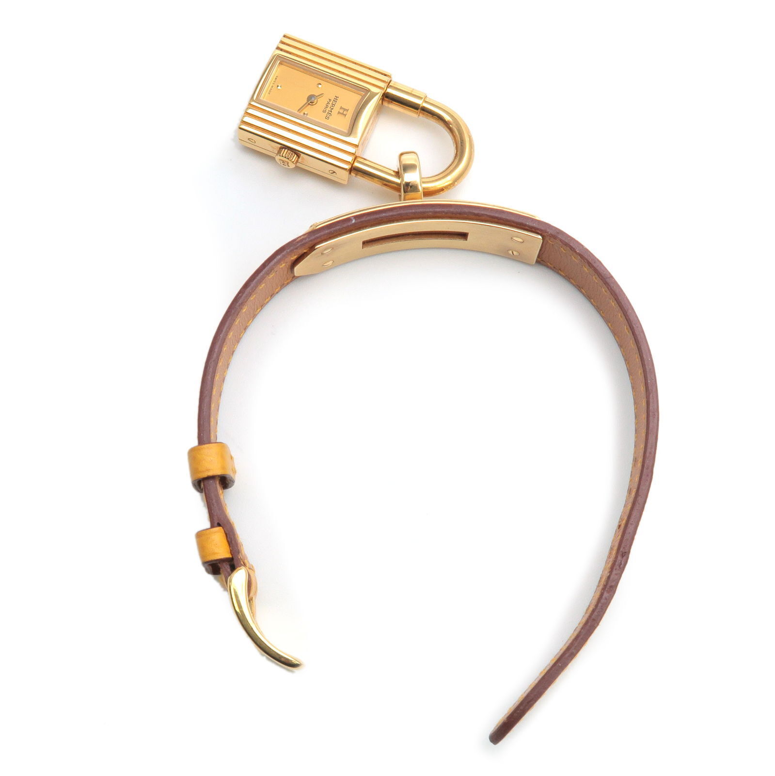 Pre-loved Hermès Kelly bracelet/watch Hermès Kelly Cadena Watch Brown | Pre-Owned Luxury  main image 2