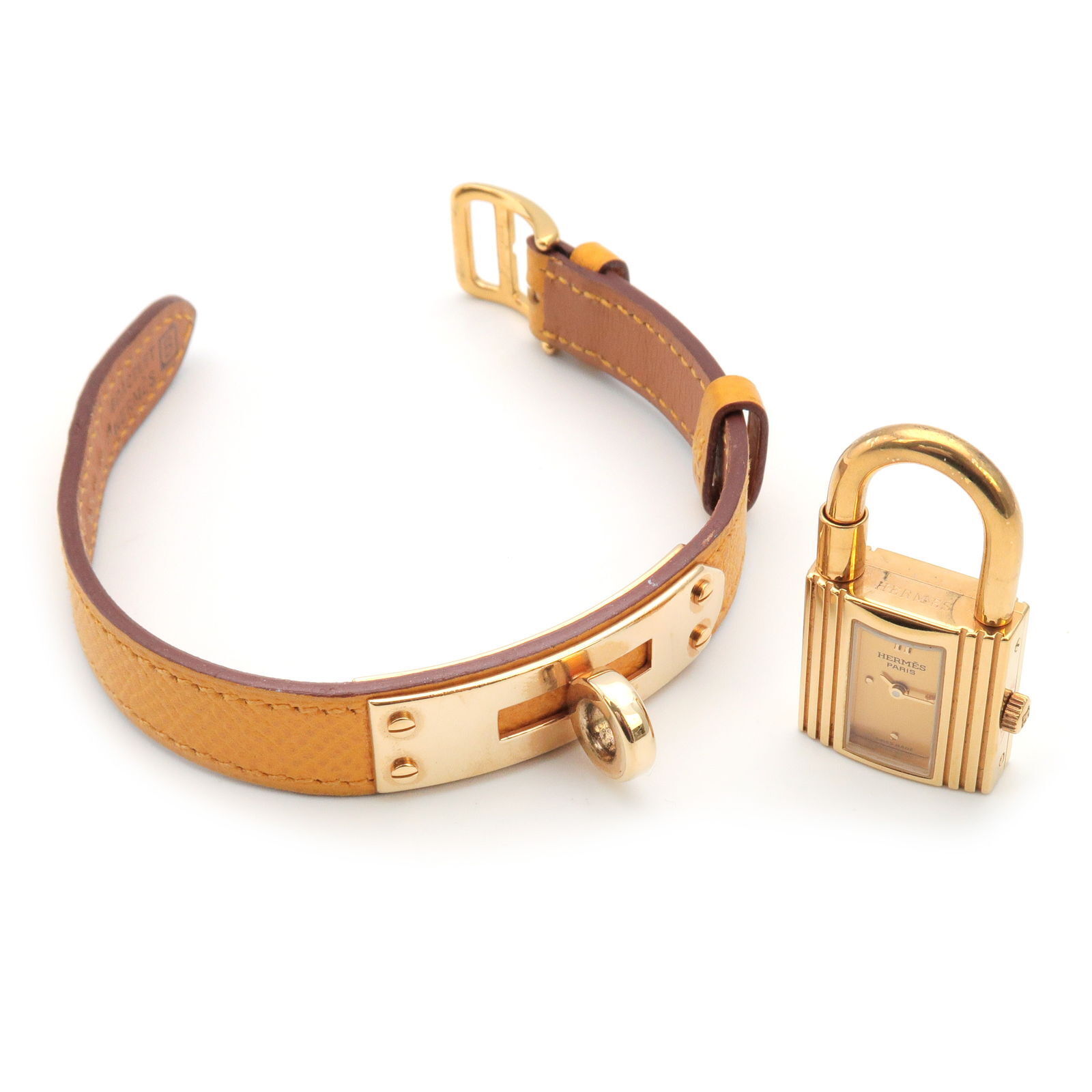 Pre-loved Hermès Kelly bracelet/watch Hermès Kelly Cadena Watch Brown | Pre-Owned Luxury  main image 4