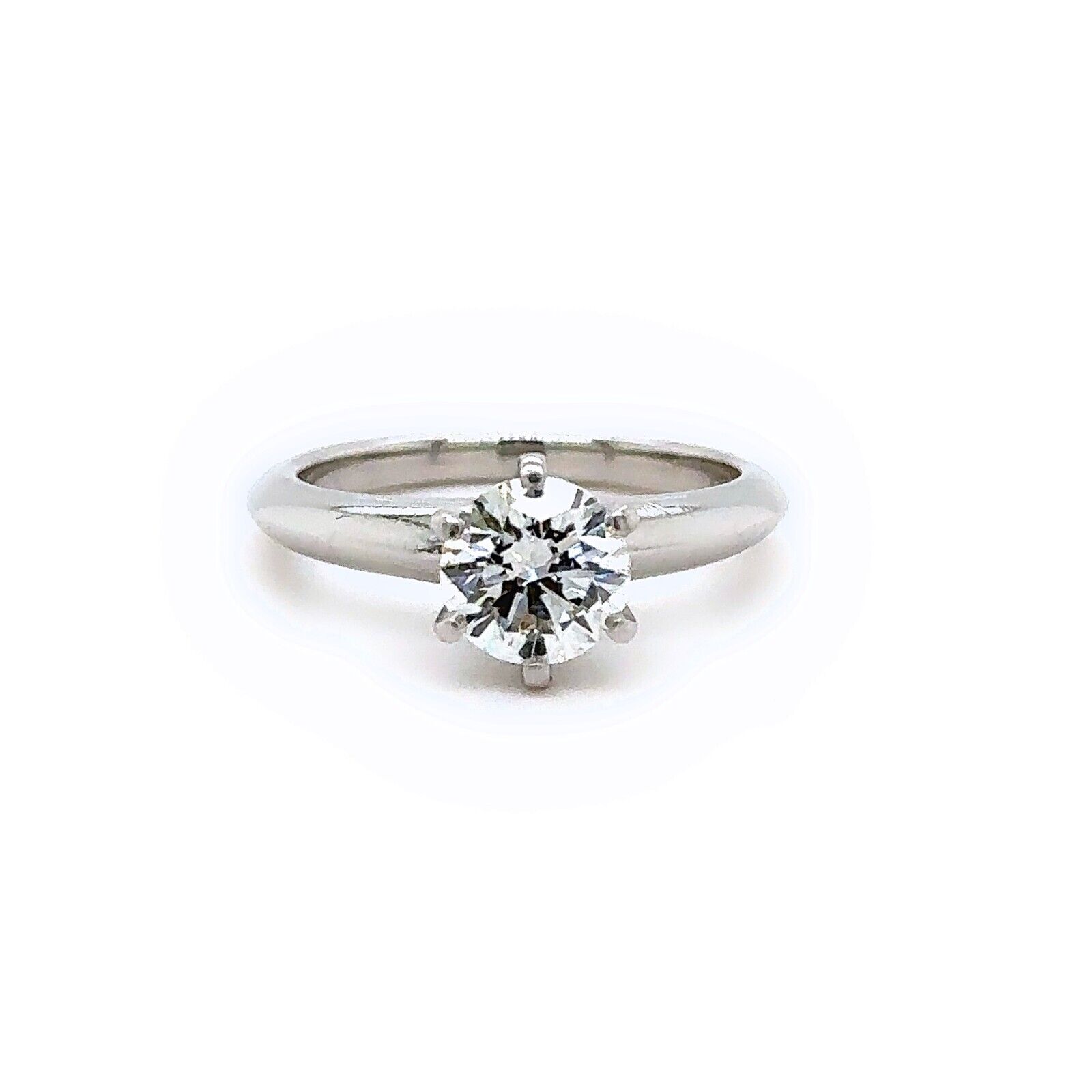 Tiffany  Co. Round Brilliant Diamond 1.05 cts I VVS2 Engagement Ring Platinum