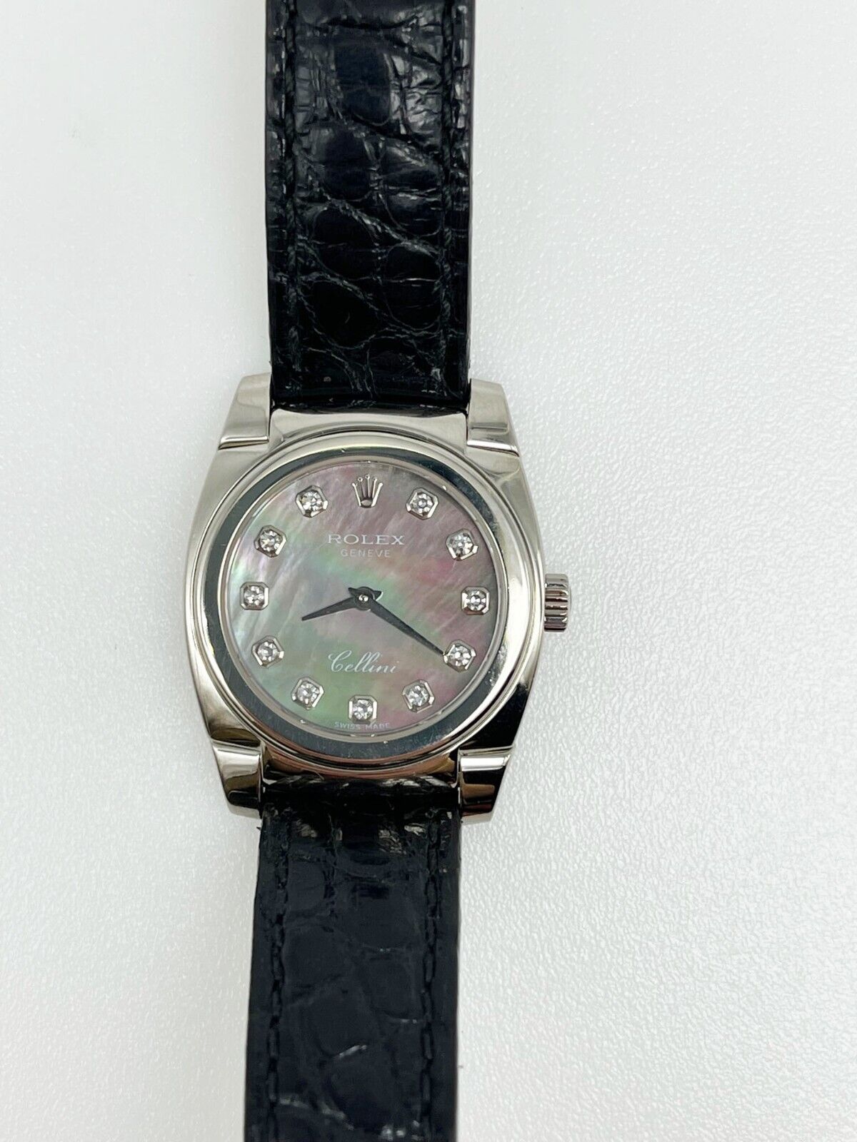 Rolex Ladies Cellini   White Gold Tahitian Original MOP Diamond Dial