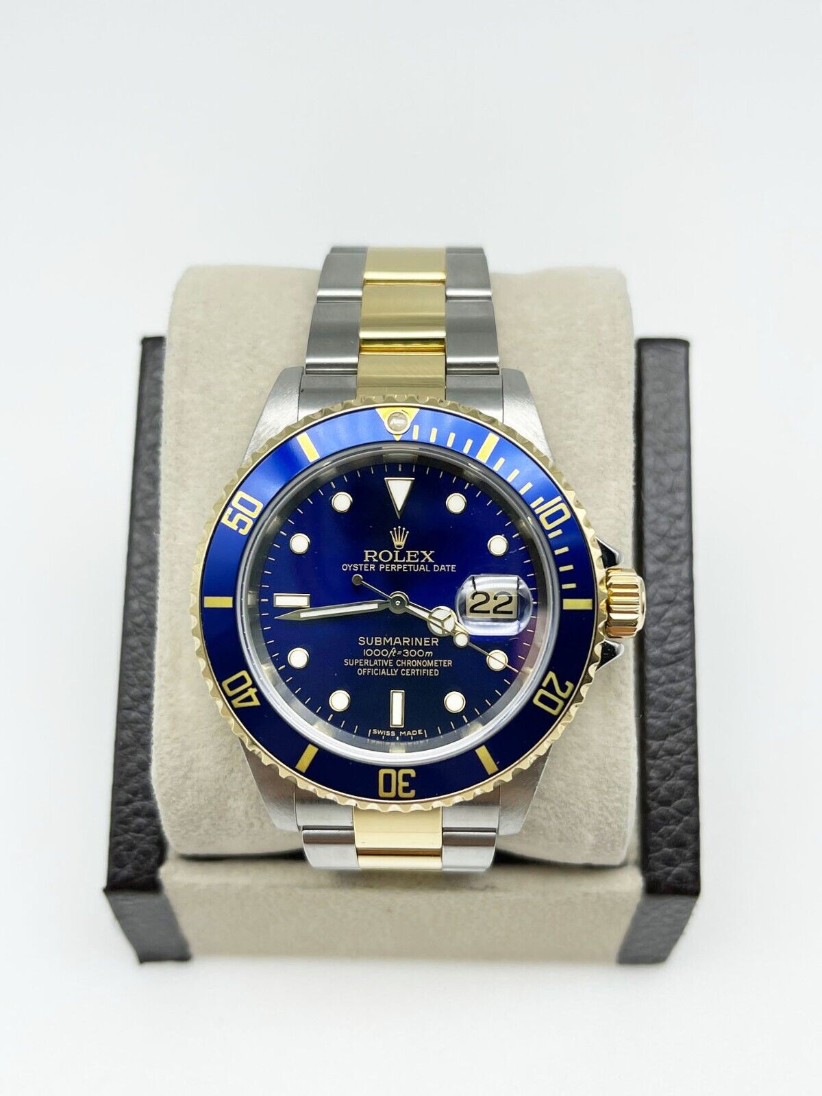 Rolex Submariner  Blue Dial 18K Yellow Gold Stainless Steel